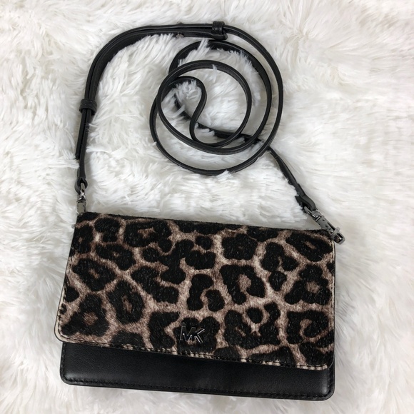 Michael Kors Handbags - Michael Kors Leopard Convertible Crossbody Bag